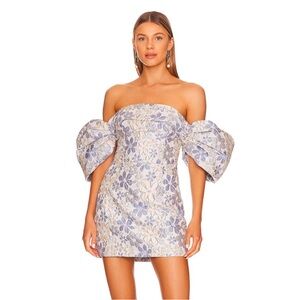 Elliatt Floral Off-Shoulder Dress - Blue